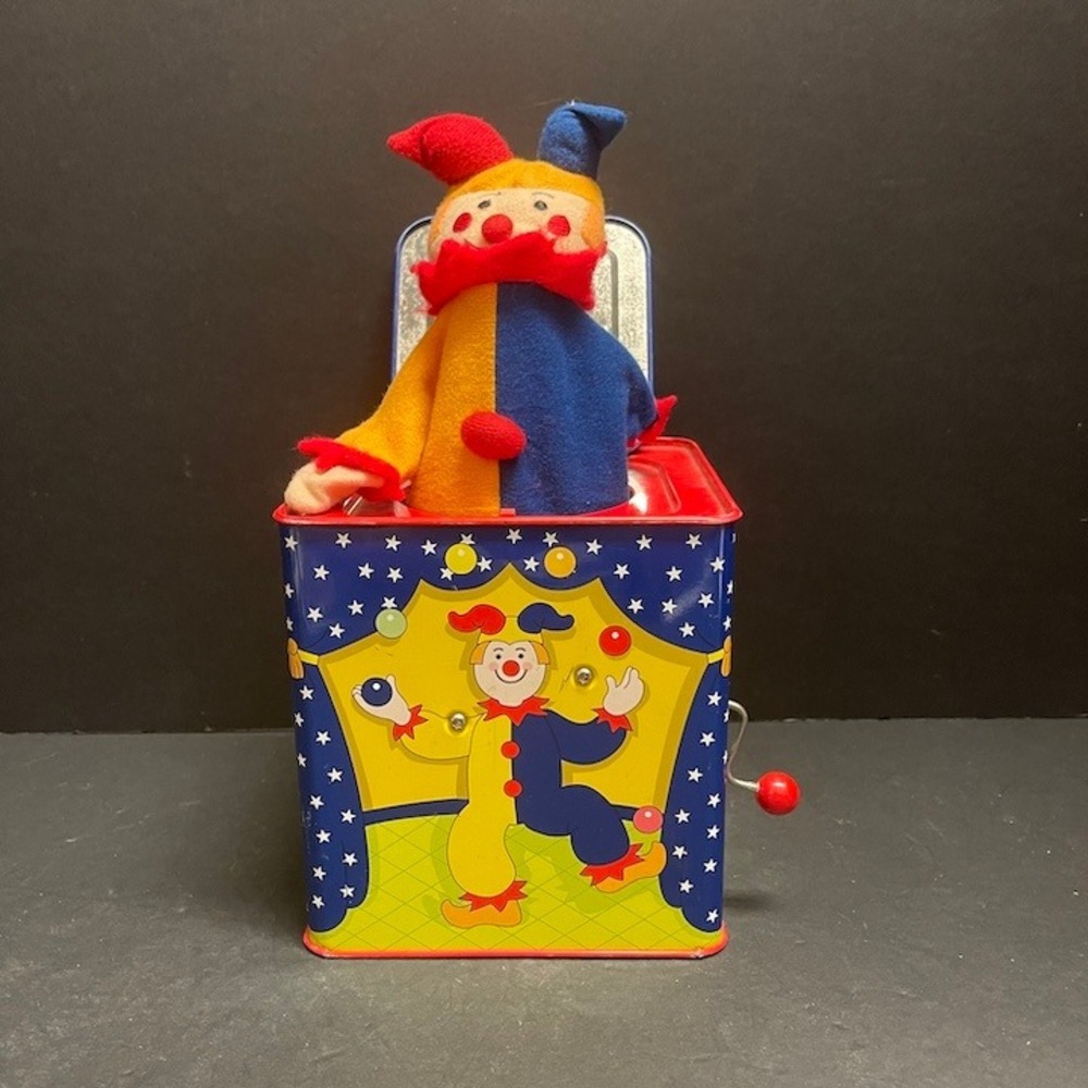 Vintage 1997 Schylling Metal Jack-in-the-Box Toy Tested